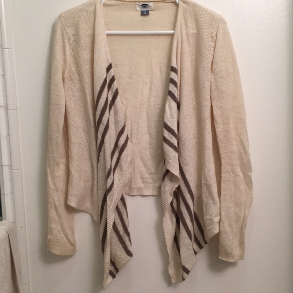Striped Cream Cardigan
